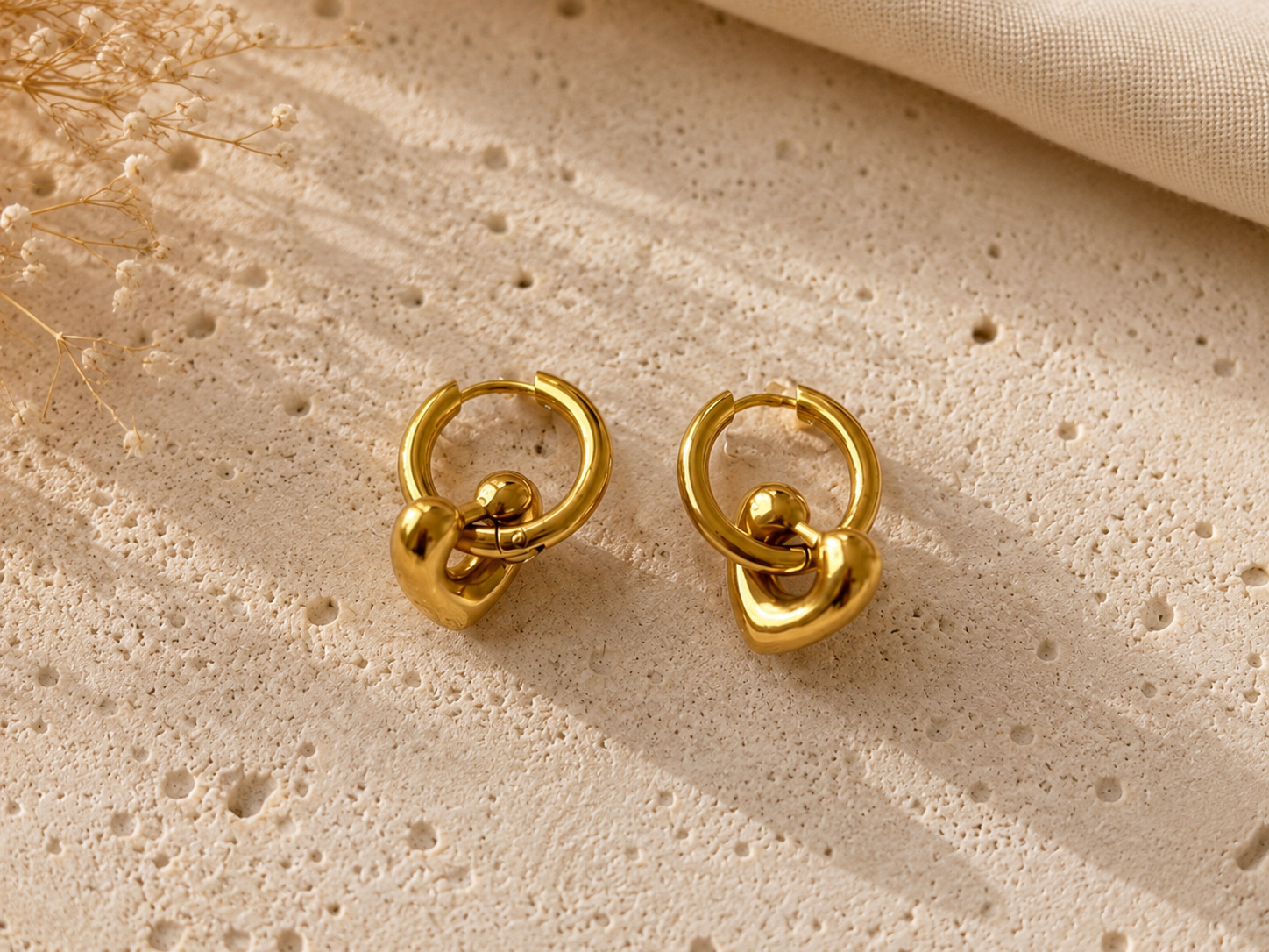 Golden Heart Hoop